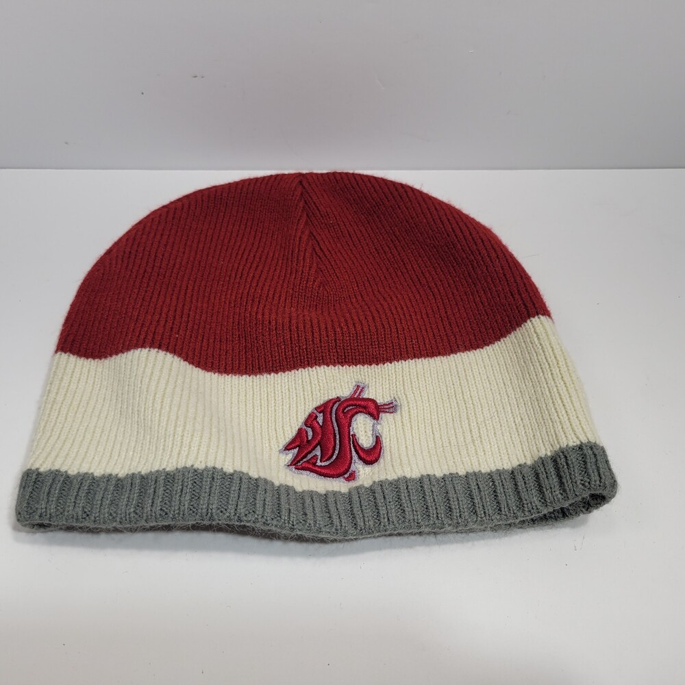 Washington State Cougars Beanie Hat Multi Striped Imperial NCAA Football Adult